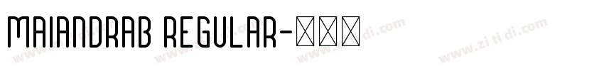 MaiandraB Regular字体转换